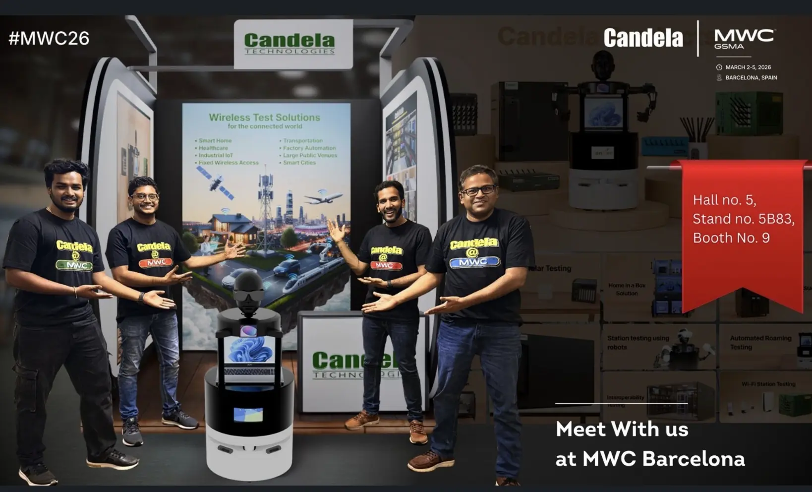 邁訊科技和Candela一起參加MWC2026西班牙